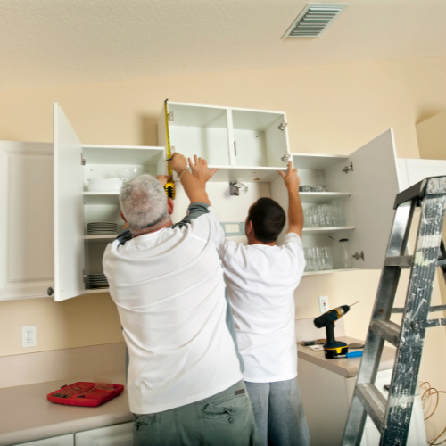 How Are kitchen cabinets installed